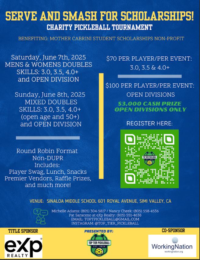 Pickleball tournament Serve and Smash